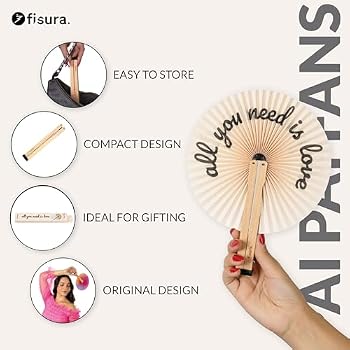Éventail pliable - Fisura – Éventail pliable dégradé. Éventail pai pai multicolore. Éventail de mariage. Cadeau cérémonies. 3 Multicolore - Prêt-à-Porter