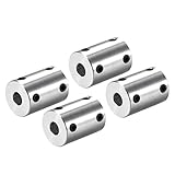 uxcell 1/4 Inch to 1/4 Inch Bore Rigid Coupling Set Screw L25XD18 Aluminum Alloy,Shaft Coupler Connector for...