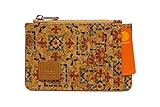 Maße: 12,5 x 8 cm (L x H) Kreditkartenetui für Damen, Unisex, klein, Mini-Geldbörse, Geldbörse, Taschentasche, Slim Banknoten, Ethno-Kork, Naturkork dünn, ultradünn (Florence, Slim Zip)