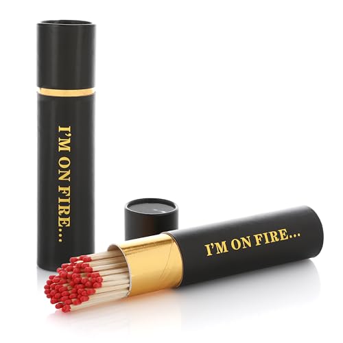 Nordstern XXL cerillas extra largas, paquete de 150 - Cerillas para chimenea con elegante estuche de diseño - Cerillas de seguridad de 20 cm