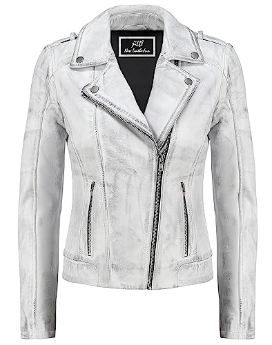 Veste en cuir pour femme légère et fluide style motard vintage Jild