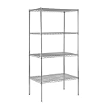 Sandusky Lee WS362474-C Chrome Steel Wire Shelving, 4 Adjustable Shelves, 800 lb. Per Shelf Capacity, 74