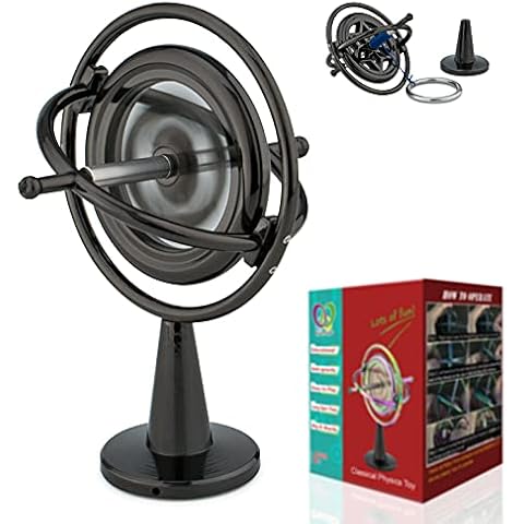 DjuiinoStar Premium Gyroscope: Sturdy&Durable, Pass 2nd Floor Drop Test, Long Spin Time (Play Tricks at Ease, Use Ball Bearings), Educational Physics Anti-Gravity Toy DG-5B Cover