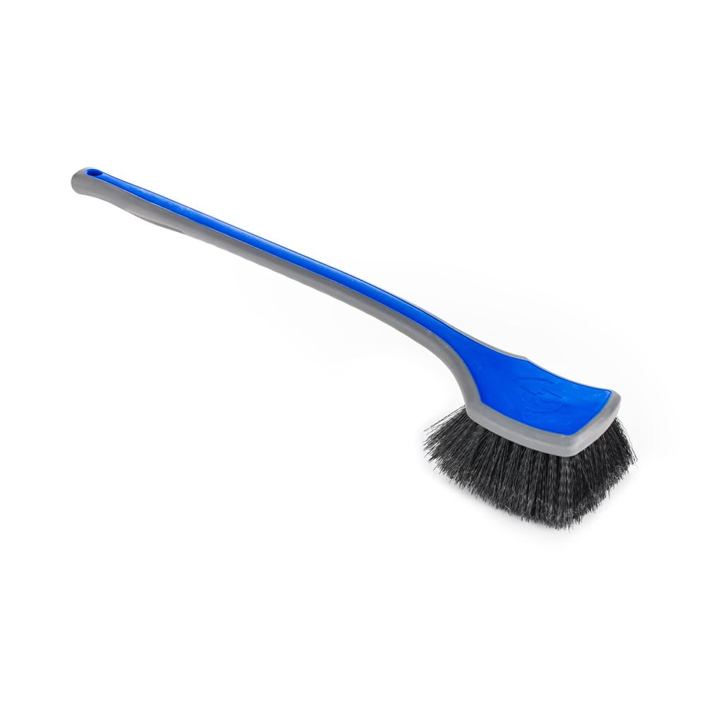 Detail Factory - Fender Well Brush - Ergonomic ProGrip Handle, Stiff Synthetic Bristles, Ergonomic Design, Clean Your Wheel Wells with Ease - Avalanche