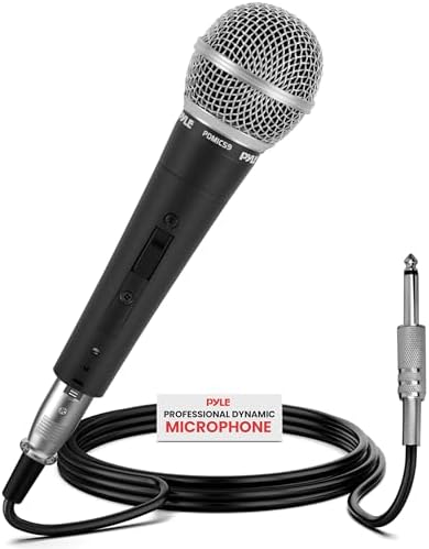 Pyle PDMIC59 - Professional Dynamic Vocal Microphone - Cardioid Unidirectional Handheld Mic - XLR Connection