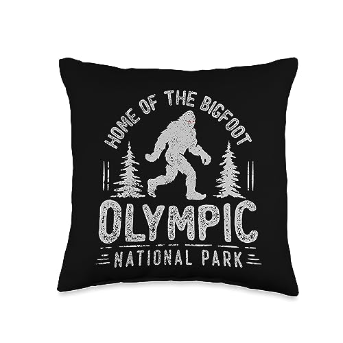 Olympic National Park Gifts Olympic Mountain Washington National Park Throw Pillow, 16x16, Multicolor