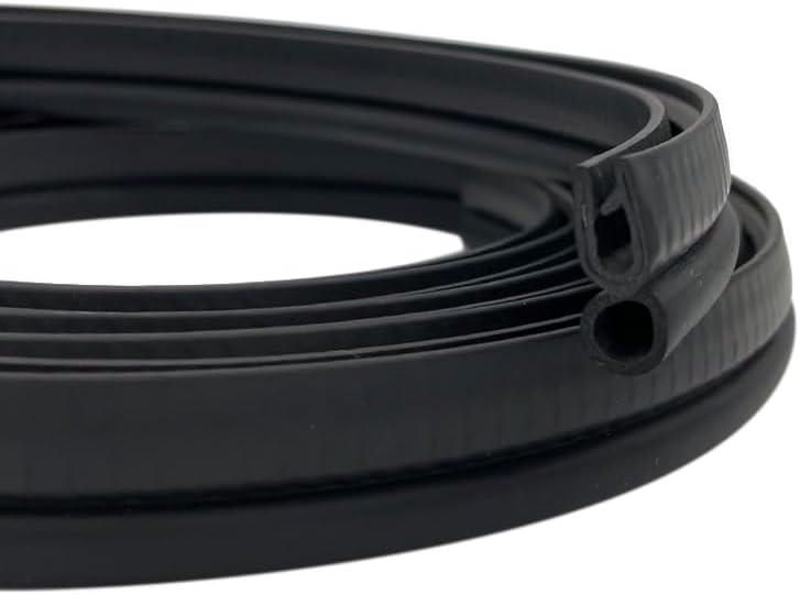 Car Door Seal Strip, Fit 1/8" Edge, Rubber Trim Seal with Top Bulb, Automotive Weather Striping for Cars, Boats, RVs, Trucks, and Home Applications, 26Ft