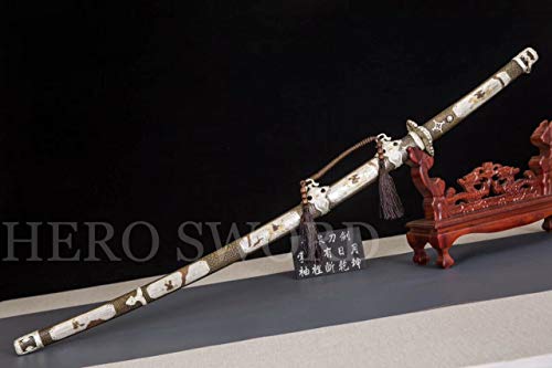 YL Sword Razor Sharp Clay Tempered T1095 Katana Handmade Japanese Samurai Sword Tanchi