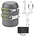 Foreverup Camping Kochgeschirr Set, Aluminium Campinggeschirr Kochtopf Set, Outdoor Aluminium Geschirr Set, für 1-2 Personen Picknick, Wandern, Camping, Outdoor