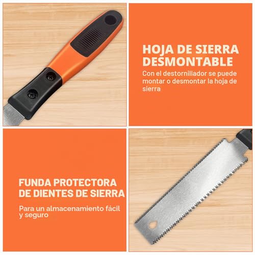 Miniatura 5 de Sierra Japonesa,Mini Serrucho Para Madera Con Hoja De Acero Al Carbono, Antideslizante, Corte Preciso Y Limpio, Ideal Para Carpintería, Bricolaje, Jardín Y Trabajos Detallados Surfou