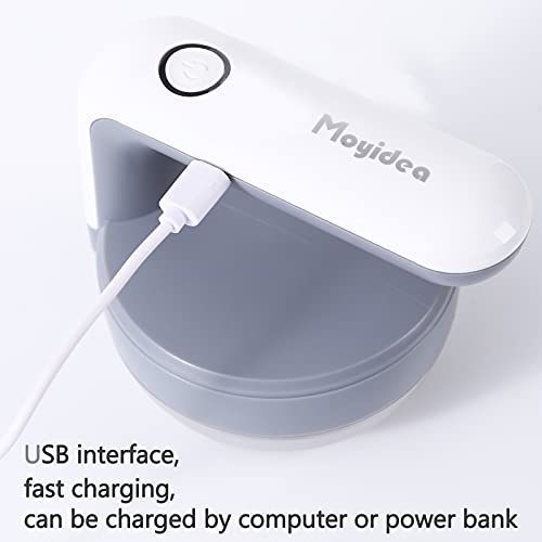 Moyidea Fabric Shaver, Rechargeable Portable Lint Remover For Clothes, Sweater Defuzzer, Clothing Pill Remover With 3 Replaceable Stainless Steel Blades, Remove Fuzz, Lint Balls, Pills, Bobbles #TOP4