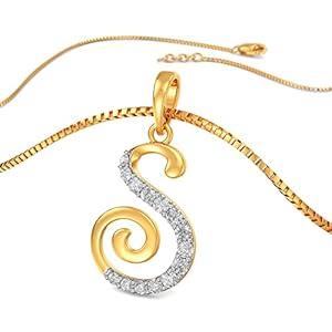 Pride Diamond Collection 18k yellow gold Alphabet S Pendant