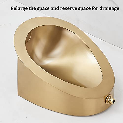 OTQEFTN Universal Flushing Type High-Efficiency Urinal, Stainless Steel Wall-Mounted Automatic Sensor Toilet Urinal, Bathroom and Public Toilet Urinal with Flush Valve, Deodorant