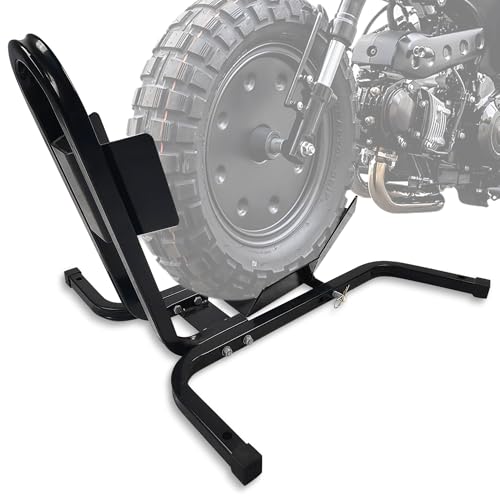 Garvee Universal Wheel Chock & Motorcycle Stand Heavy Duty 1500Lb Capacity Adjustable Motorcycle Wheel Chock 16''-21'' for Trailers, Cruiser, Sport and Dirt Bikes (Black/for Wheel 16''-21'') by Garvee - Used condition - US$50.77