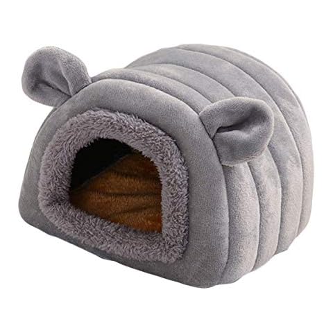 Haokaini Hamster Bed Winter Warm Small Animals House Cave Pet Cozy Hideout Sleepers Nest Bed for Hedgehog Rat Chinchilla Gerbil Squirrel Guinea Pig Rabbit Rat Cover