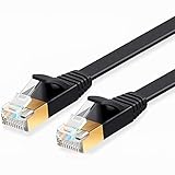 【ALTO RENDIMIENTO】 Nuestro cable ethernet cat 7 transfiere datos a velocidad 10Gbps y ofrece hasta 600MHz potencia para almacenamiento nube, transmisión video en línea y juegos sin interferencia