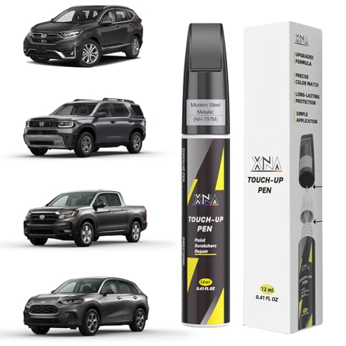 XNA Modern Steel Metallic(NH-797M) for Honda Touch Up Paint, Car Scratch Remover for Nicks and Chips Repair, 2-In-1 Quick & Easy Fix Car Scratch Repair Kit with Exact Color-Matched