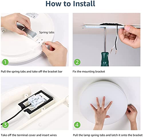 Lighting Ever 13 Inch 24W Flush Mount Led Ceiling Light 2500Lm 200W Equivalent, Waterproof, Daylight White 5000K Bright Ceiling Fixture For Kitchen, Living Room, Bathroom,Laundry,Hallway,Non Dimmable #TOP5