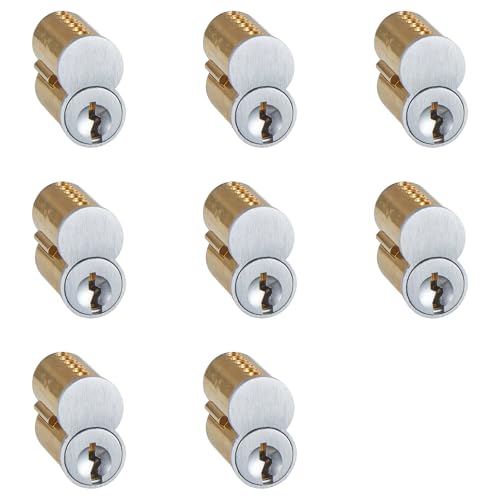SUMBIN SFIC IC Core Cylinder Fits Most of Mortise Lock Standard, Best-A Keyway,7 pins, Without housing, core and Keys only (8 Packs) Key Different