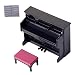 NUOBESTY Dollhouse Mobili in Miniatura Pianoforte con Sgabello Mini Pianoforte Ornamento Decorazioni per La Casa Mini Strumento Ornamento per La Casa delle Bambole Decorazioni per La Casa