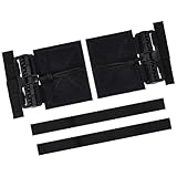 AHANDMAKER 2 Pack Schwarz MOLLE Schnelle Freisetzung Schnalle Schnelle Trennung Einzel Punkt Schnalle Stoff Taillenbund Adapter für Taktische Westen Airsoft Training Outdoor Aktivitäten