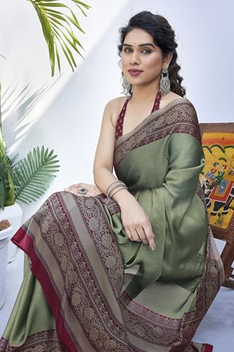 Image of MIRCHI FASHION Women Saree Ethnic Motif Print Chiffon | Breathable Lightweight Plain Weave Sari for Office and Daily Use (Available in 20 Designs)