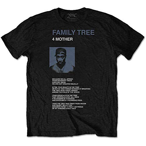 Image of Tupac Family Tree Official Tee T-Shirt Mens Unisex (Medium) Black