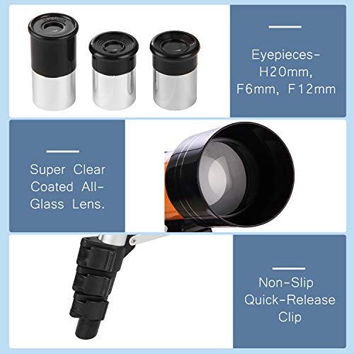 Telescópio, Tomshin Telescópio astronômico de 70 mm Telescópio monocular de alta potência 150X lunet