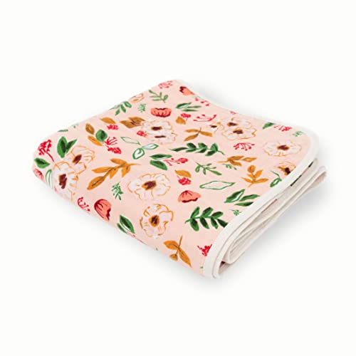 Image of Little Unicorn Vintage Floral Cotton Muslin Quilt Blanket | 100% Cotton | Super Soft | Babies and Toddlers | Large 47” x 47” | Machine Washable