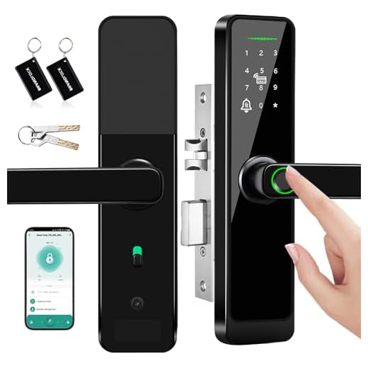 LucZeng Fechadura Digital Biométrica, 5 em 1 Inteligente Fechadura Eletronica com Tuya Wi-Fi, Touch Screen Fechadura Digital - Abertura via Biometria, Senha Numérica, cartão IC, chave e APP