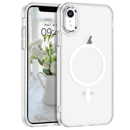 Coque MagSafe pour iPhone XR GUAGUA rigide translucide mate
