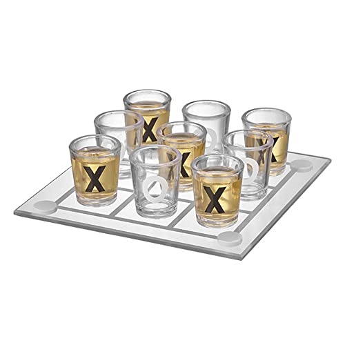 Conjunto de Copos de 10 ml e Tabuleiro de 13x13 cm / Jogo da Velha - Shot Drink - WESTERN