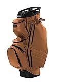 Sun Mountain Men's Matchplay Lightweight Cart Golf Bag 14-Way Top - 11 Pockets, Single Strap System, Push-Electric-Riding Cart Compatible Compression Base, 2025 Model - Clay-Black