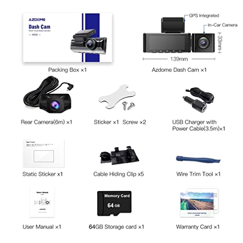 XRC TECH Câmera de painel de 4 canais para carros Monitoramento panorâmico de 360°, 4K + 1080P * 3,