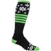 MOXY Socks Black with Green Full-Cushion The Blizzard Extreme Ski Socks