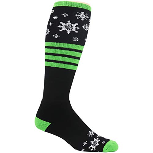 Black with Green Full-Cushion The Blizzard Extreme Knee-High Dead Lift Socks