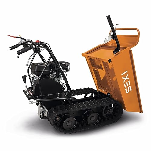 Foto von IXES Dumper IX-RD4500 Kettendumper | 4-Takt Benzinmotor mit 5,6PS | max. Traglast 400 kg | Raupendumper |3 Vorwärtsgänge & 1 Rückwärtsgang | Motor-Schubkarre | Durchfahrtsbreite 710mm | Muldenkipper