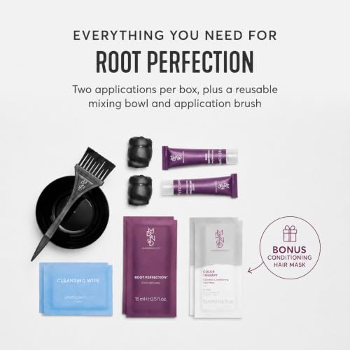 Image of Madison Reed Root Perfection Root Touch Up Kit for T-Zone - 5N Calabria Dark Brown, 2 Permanent Applications, 100% Gray Coverage in 10 Min | PPD-Free & Ammonia-Free, Includes Hydrating Hair Mask