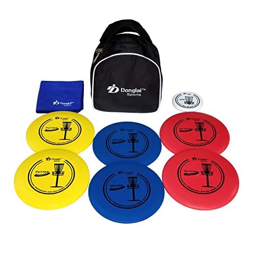 DDonglai Disc Golf Starter Set/Disc Golf Beginner Set, Included 2X Driver, 2xMid-Range, 2xPutter, Carry Bag, Towel and Mini Marker,Disc Golf Beginner Set