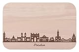 Frühstücksbrettchen Potsdam mit Skyline Gravur - Brotzeitbrett & Geschenk für Potsdam Stadtverliebte & Fans - ideal auch als Souvenir