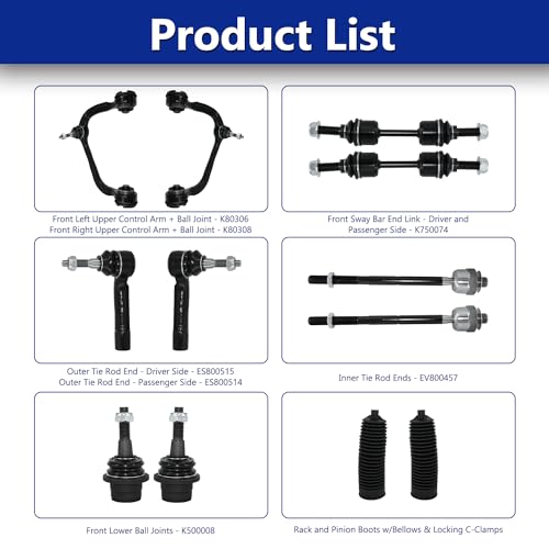 HAWK BROTHER Front Upper Control Arm Suspension Kit 12PCS by HAWK BROTHER - Used condition - Image 7