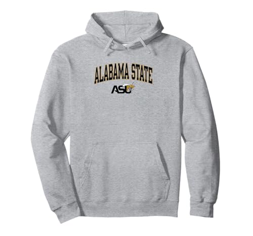 Alabama State Hornets Arch Over Gray Officially Licensed Pullover Hoodie