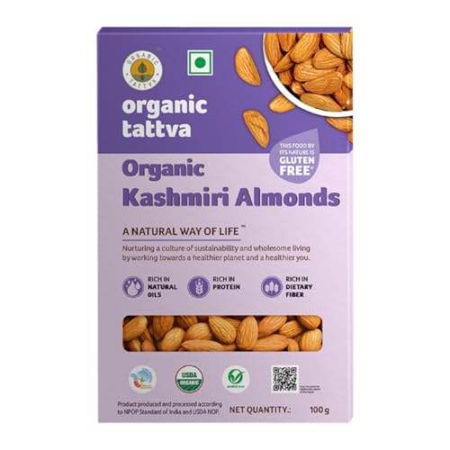 Image of ORGANIC TATTVA Organic Kashmiri Mamra Raw Almonds /Badams 250Gram (Pack Of 3)