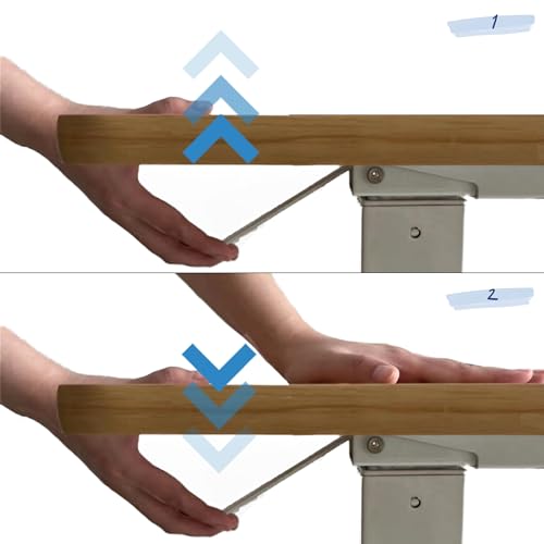 Furist Overbed Table,Bed Desk,Hospital Bedside Table,Pneumatic Mobile Laptop Computer Standing Desk Cart with Tray - Thumbnail 6