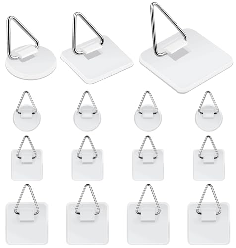 Caianwin 15 Stück Bildaufhänger Selbstklebend 3 Größen Bilderhaken zum...