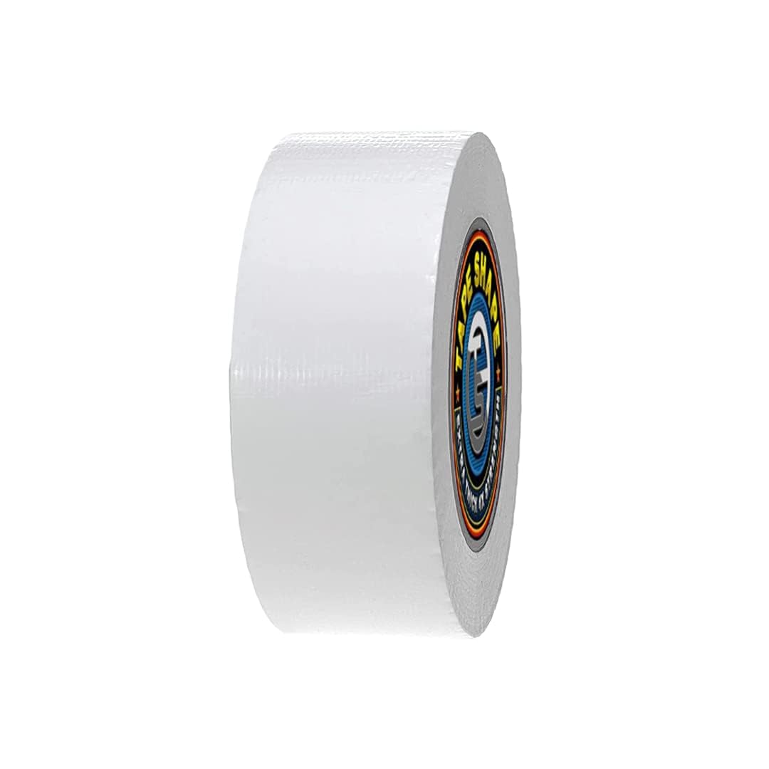 vingardium leviosa VL 3 Rolls Silver Duct Tape 48mm x 45m Heavy Duty Gaffer Tape Water Resistance Ultra Strong Adhesive Cloth Tape Used to Repair Wrap Boxes Indoor/Outdoor (White, 1 Roll)