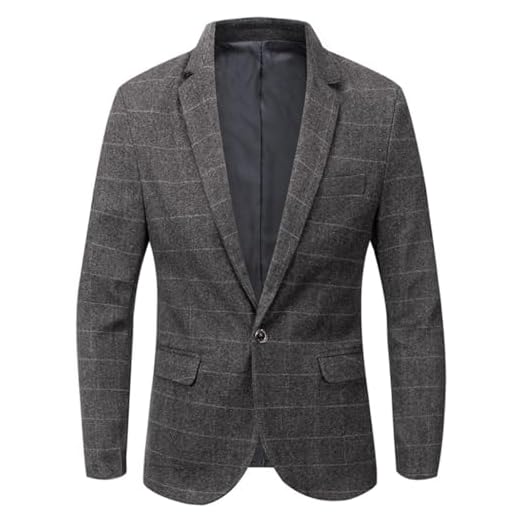 BoxBit Jaqueta masculina estilo ocidental para primavera e outono coreano slim pequeno terno executivo único ocidental masculino, Marrom, Medium