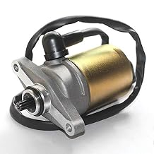 Trkimal 10 Teeth Starter Motor with Wire Cable for GY6 49cc 50cc Scooter 139QMB Moped ATV Go Karts TAOTAO SUNL ROKETA Tank Baja