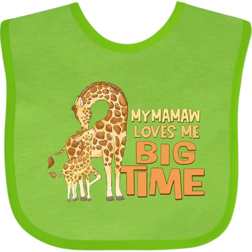 inktastic My Mamaw Loves Me Big Time Giraffe Baby Bib