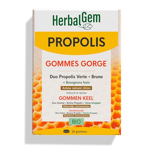 HerbalGem Propolis Large Spectre Gommes Bio 24 Gommes